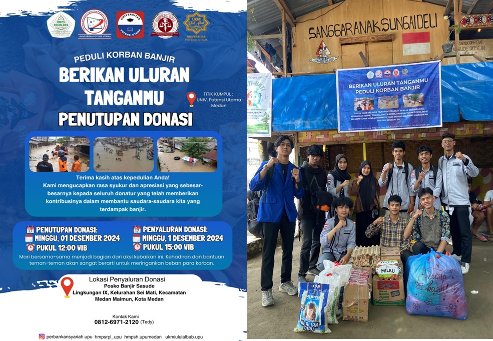 Aksi Kemanusiaan Bersama Rekan-rekan HMPS LIngkungan Universitas Potensi Utama